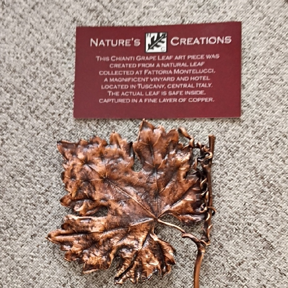 Nature's Creations Chianti Grape Leaf Brooch
